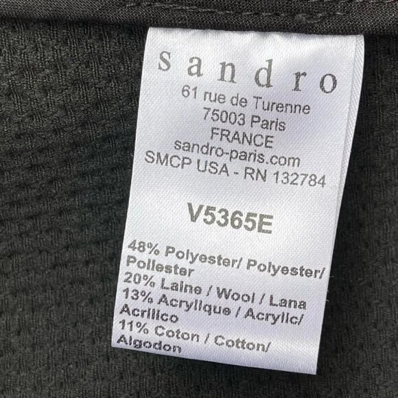 Sandro Veritage Tweed Jacket in Black 40/8 - Picture 9 of 12